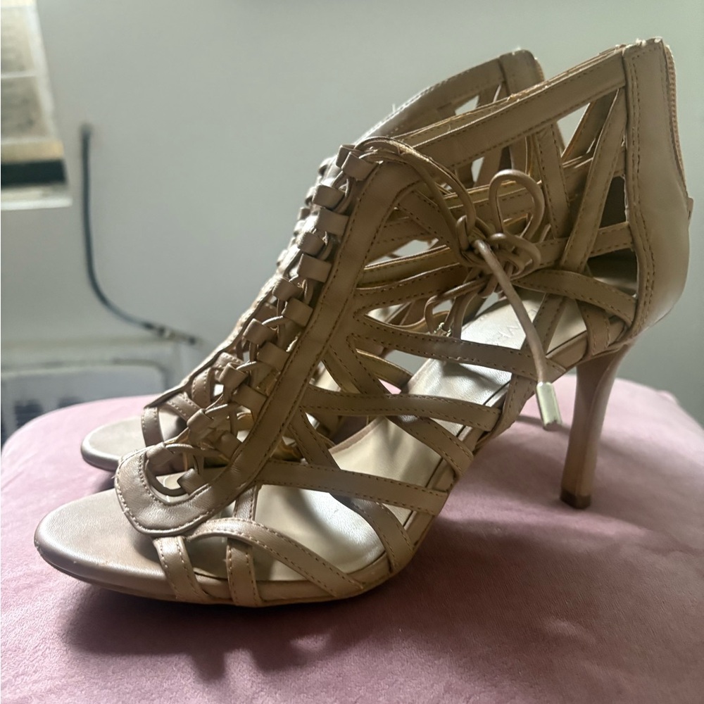 Tan Strappy Heels